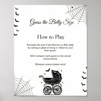 Poster Panneau de Baby Shower pour deviner la taille du v