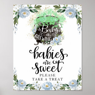 Poster Panneau de Baby Shower pour Garçon de Halloween: L
