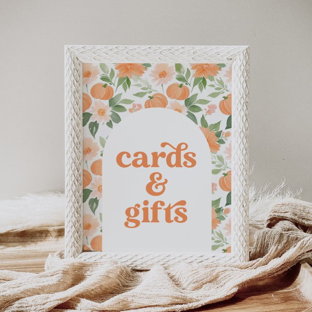 Poster Panneau de Baby showers et cadeaux floraux Citroui (Créateur téléchargé)