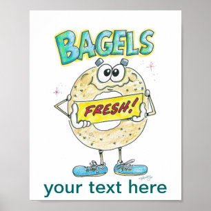 Poster Panneau de Bagel frais