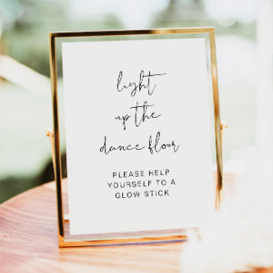 Poster Panneau de baguettes lumineuses de mariage, Éclair
