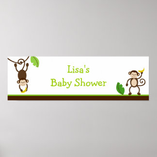 Poster Panneau de bannière Monkey Business Jungle