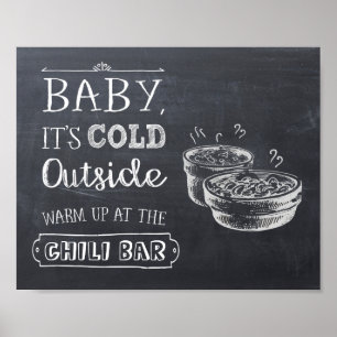 Poster Panneau de bar à chili