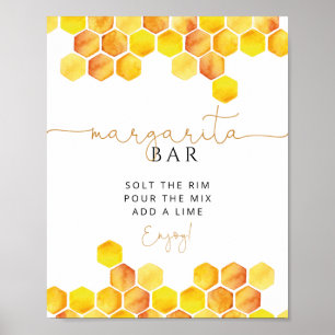 Poster Panneau de bar à Margarita de l'abeille à miel