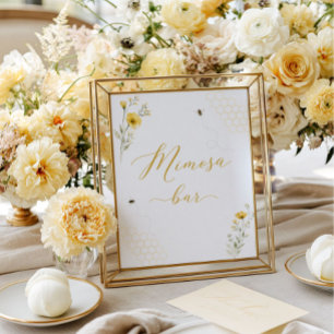 Poster Panneau de bar à mimosa pour enterrement de vie de