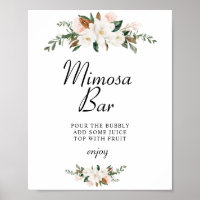 Panneau de bar à mimosa pour une douche de mariée 