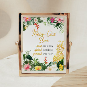 Poster Panneau de bar Aloha Baby Pineapple Baby Shower Ma