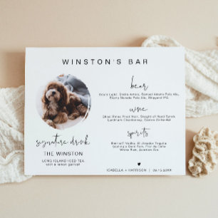 Poster Panneau de bar de boisson signature ADELLA Moderne