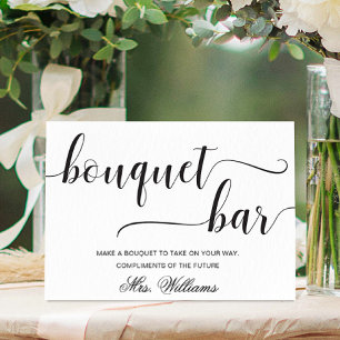 Poster Panneau de bar de bouquet minimal moderne Leyton