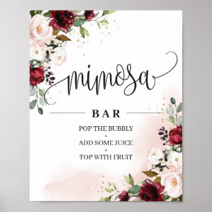 Poster Panneau de bar mimosa floral