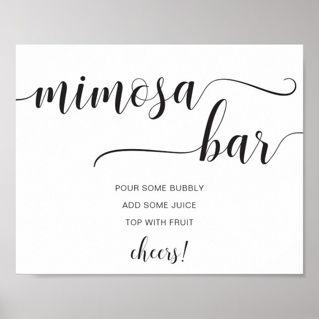 Poster Panneau de bar Mimosa minimal moderne Leyton (Devant)