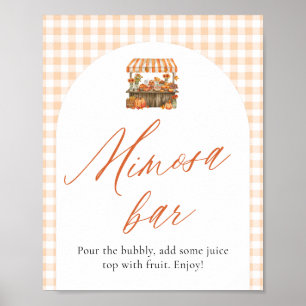 Poster Panneau de bar Mimosa Orange Frais du Marché d'Aut