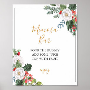 Poster Panneau de bar Mimosa pour la douche de mariée d'h