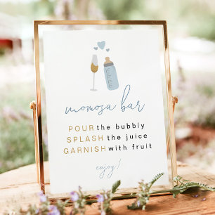 Poster Panneau de bar Momosa "ANDI Blue Poppin' Bottles"