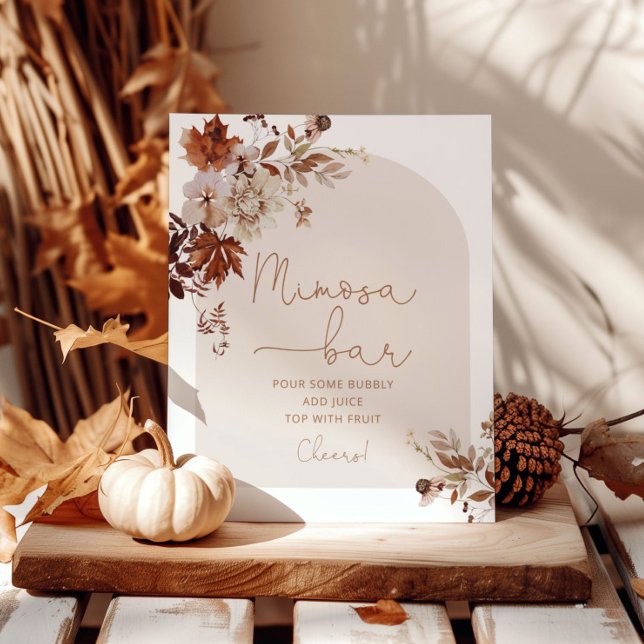 Poster Panneau de barre Boho fall mimosa (Créateur téléchargé)