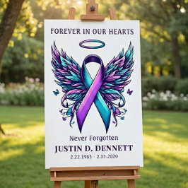 Poster Panneau de bienvenue aux funérailles mémorial de p