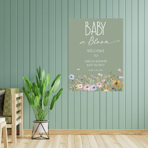 Poster Panneau de bienvenue aux herbes folles de sauge ve
