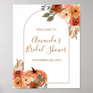 Poster Panneau de bienvenue Baby Shower Bohème en terre c