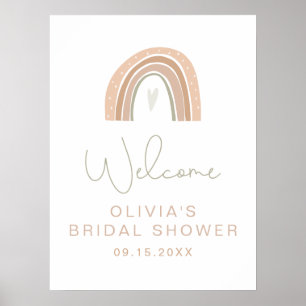 Poster Panneau de bienvenue Baby Shower GITA Pastel Rainb