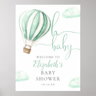 Poster Panneau de bienvenue Baby Shower pour une fille av