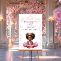 Panneau de bienvenue de la princesse royale afro-a