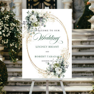 Poster Panneau de bienvenue de mariage bohème botanique r