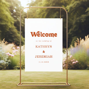 Poster Panneau de bienvenue de mariage en terre cuite sim