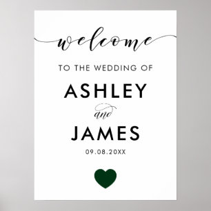 Poster Panneau de bienvenue de mariage, Panneau de saluta