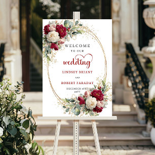 Poster Panneau de bienvenue de mariage personnalisé Affic