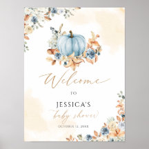 Panneau de bienvenue du baby shower d'automne, pet