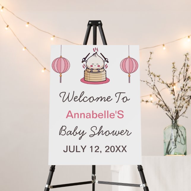 Poster Panneau de bienvenue du petit Baby shower Dumpling (Créateur téléchargé)