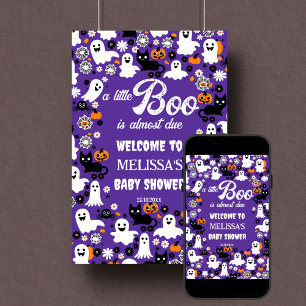 Poster Panneau de bienvenue du petit baby shower Hallowee