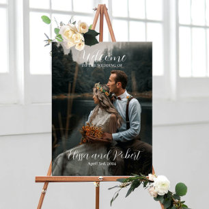 Poster Panneau de bienvenue mariage avec photo