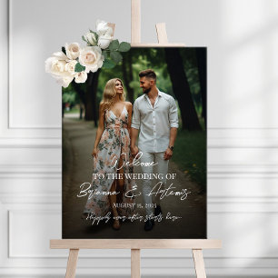 Poster Panneau de bienvenue mariage avec photo