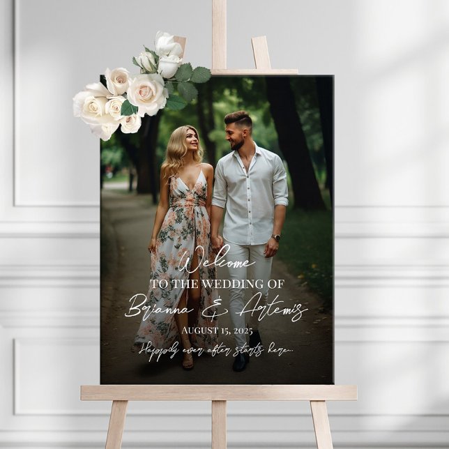 Poster Panneau de bienvenue mariage avec photo (Créateur téléchargé)