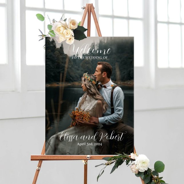 Poster Panneau de bienvenue mariage avec photo (Créateur téléchargé)