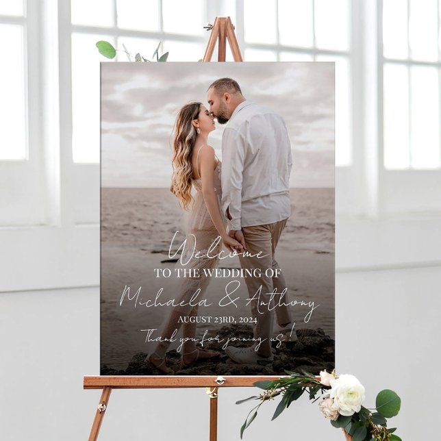 Poster Panneau de bienvenue mariage avec photo (Créateur téléchargé)