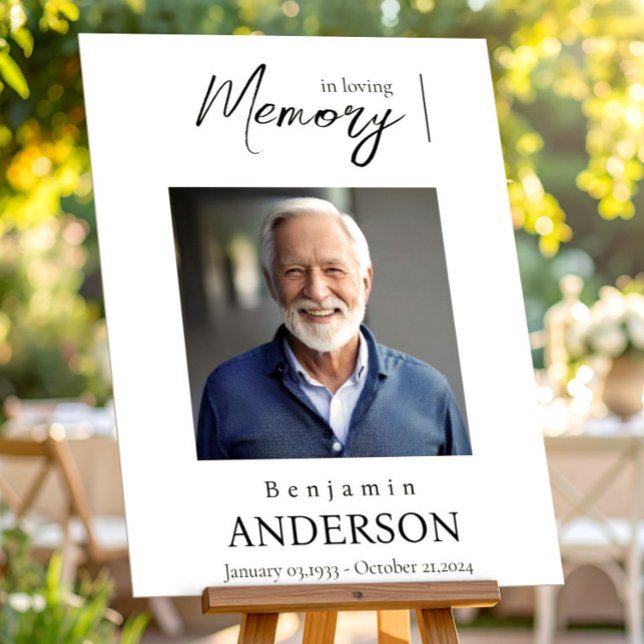 Poster Panneau de bienvenue mémorial funéraire Foto Elega (Créateur téléchargé)
