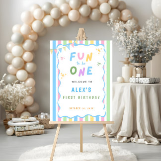 Poster Panneau de bienvenue personnalisé Fun to Be One