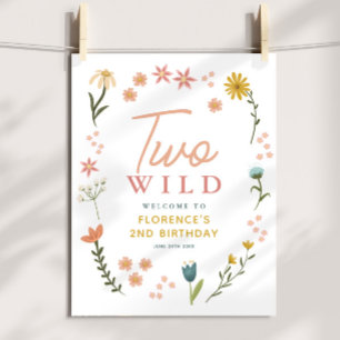 Poster Panneau de bienvenue pour anniversaire de filles T