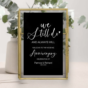 Poster Panneau de bienvenue pour anniversaire de mariage