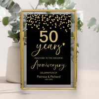 Panneau de bienvenue pour anniversaire de mariage 