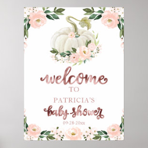 Poster Panneau de bienvenue pour Baby Shower automnal cit