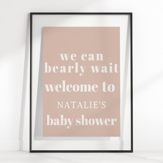 Poster Panneau de bienvenue pour Baby Shower avec typogra (Créateur téléchargé)