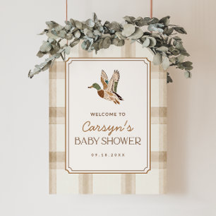 Poster Panneau de bienvenue pour baby shower Canard colve