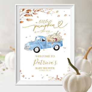 Poster Panneau de bienvenue pour Baby Shower Garçon Thème