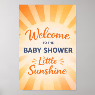 Poster Panneau de bienvenue pour Baby Shower Little Sunsh