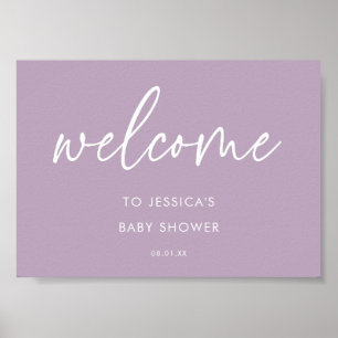 Poster Panneau de bienvenue pour Baby Shower Moderne Lava