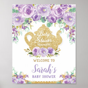 Poster Panneau de bienvenue pour Baby Shower sur le thème