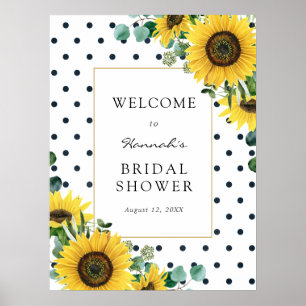 Poster Panneau de bienvenue pour Baby Shower sur le thème